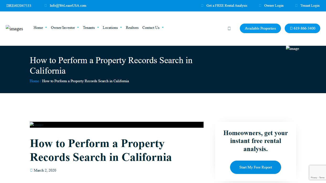 How to Perform a Property Records Search in California - WeLease San Diego